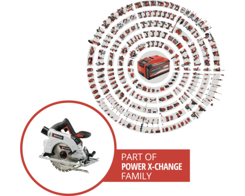 Obrázok ručnej okružnej píly ako súčasť rady Power X-Change