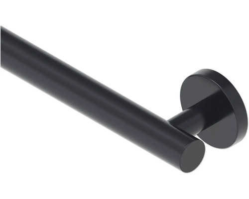 Čierny držiak na uteráky na montáž na stenu