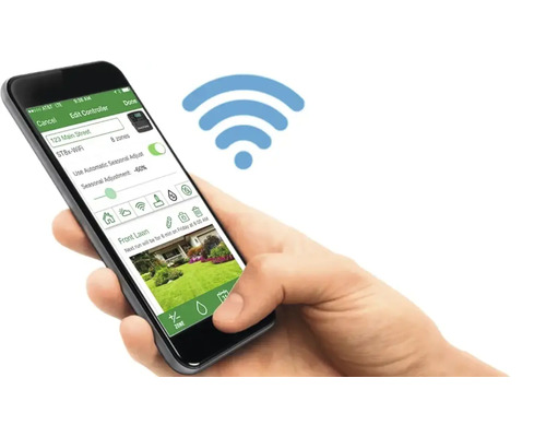 Smartfón s aplikáciou na ovládanie zavlažovania