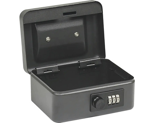 Otvorený malý trezor s číselným zámkom