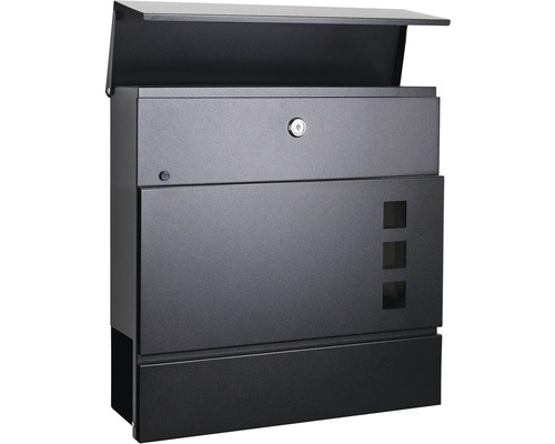 Voľne stojaca poštová schránka s otvoreným vekom