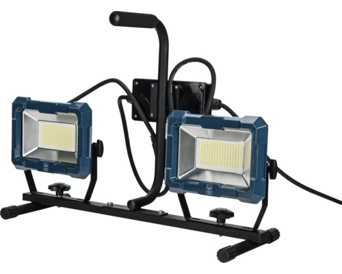 Dvojitý LED stavebný reflektor na statíve