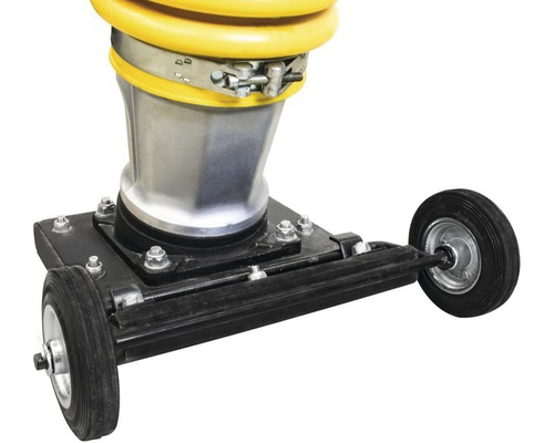 Uhusovač s transportným zariadením a kolieskami