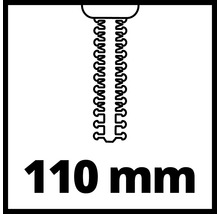 Dĺžka rezu 110 milimetrov