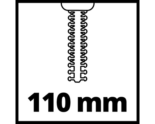Dĺžka rezu 110 milimetrov