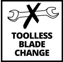 Symbol pre výmenu čepele bez použitia náradia