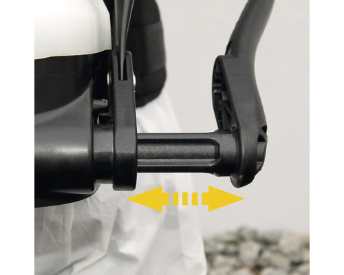 Detailný záber variabilnej striekacej tyče s nastaviteľnou tryskou