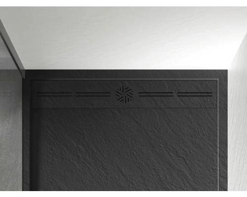 Sprchová vanička s kamenným vzorom a odtokom