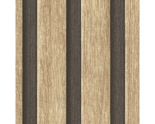 Tapeta s dreveným a pruhovaným vzorom