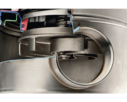 Detailný pohľad na ponorné čerpadlo v reze