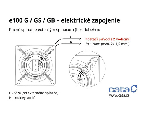 Elektrické zapojenie pre modely e100 G / GS / GB