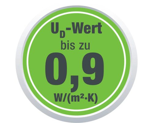 Hodnota Ud až 0,9 W/(m²·K)