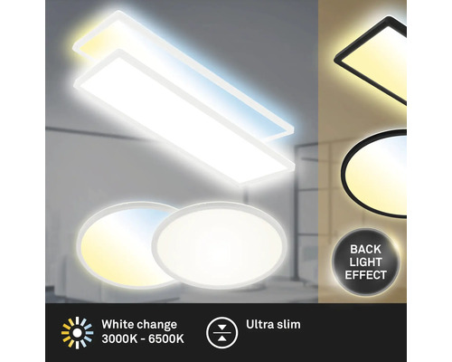 LED stropné svietidlo s nastaviteľnou teplotou chromatickosti a podsvietením