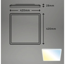 Technický nákres stropného svietidla s rozmermi 420 mm x 420 mm a výškou 28 mm.
