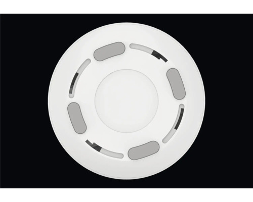 Okrúhly, biely hlásič dymu s montážnou doskou