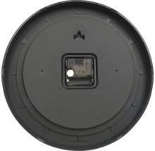 Zadná strana nástenných hodín s hodinovým strojčekom a závesom