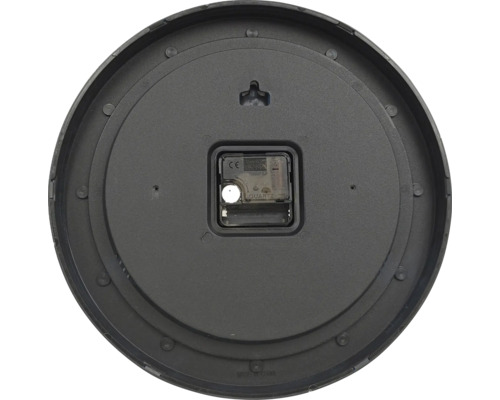 Zadná strana nástenných hodín s hodinovým strojčekom a závesom