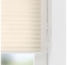 Detail béžovej plisovanej žalúzie s ovládaním