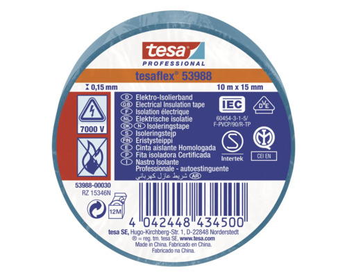 Tesa Professional tesaflex 53988 Elektroizolačná páska, 10 m x 15 mm