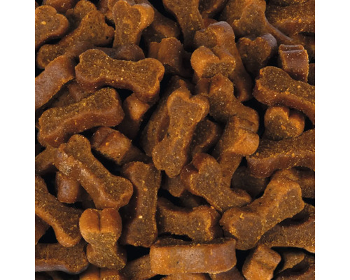 Detailný záber krmiva pre psov v tvare kostí