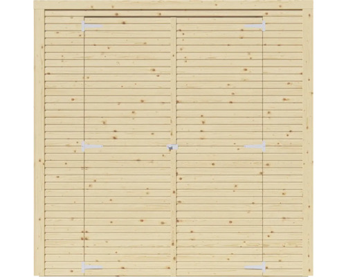 Dvojité dvere z dreva pre záhradný domček