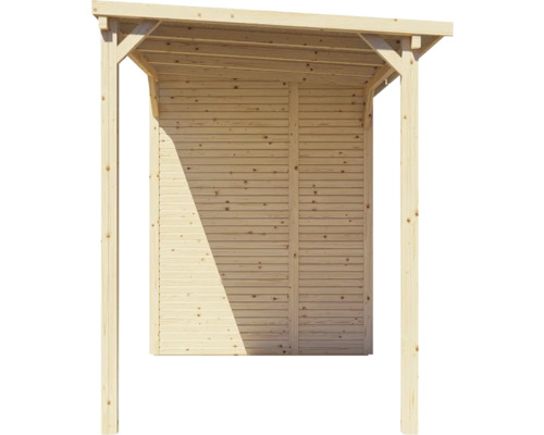 Drevený prístrešok so strechou