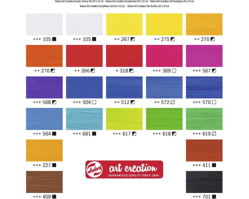Sada akrylových farieb Talens Art Creation, 24 farieb