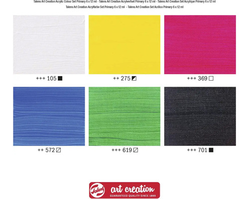 Sada akrylových farieb Talens Art Creation Primary, šesť farieb