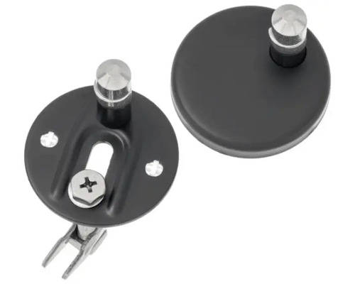 Upevnenie záchodovej dosky z kovu, dva kusy