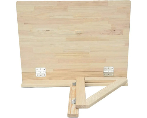 Drevený stojan na knihy s kovovými pántmi