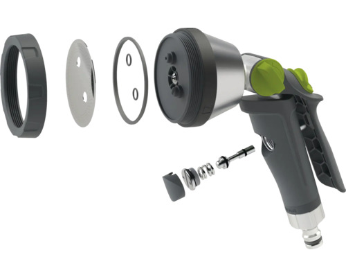 Rozkres záhradnej striekacej pištole s jednotlivými dielmi