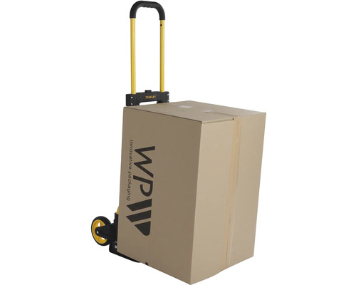 Logo Stanley na rudli s kartónovou krabicou