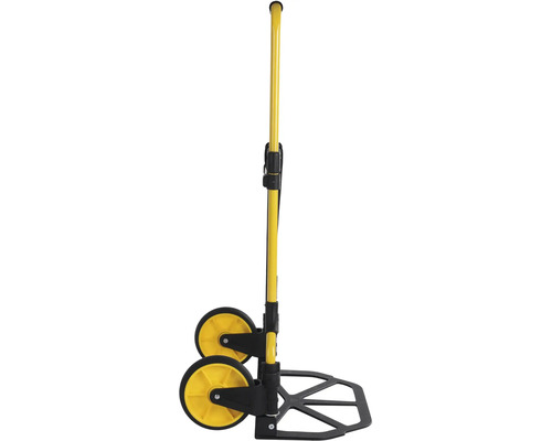 Žltý rudel s dvoma kolesami a výsuvnou tyčou