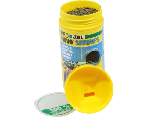 Otvorená dóza krmiva pre krevety JBL Pro Novo Shrimps