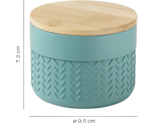 Dóza s bambusovým vekom, priemer 9,5 cm, výška 7,3 cm