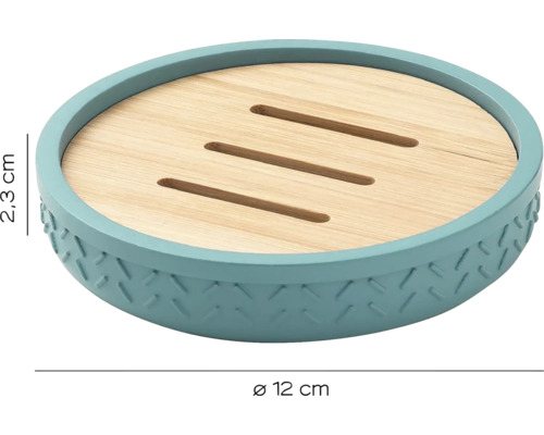 Miska na mydlo z bambusu a plastu, priemer 12 cm