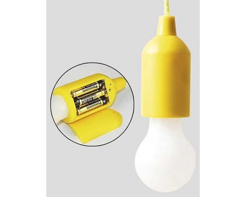 Batériová LED lampa so sťahovacou šnúrkou a otvoreným priestorom pre batérie