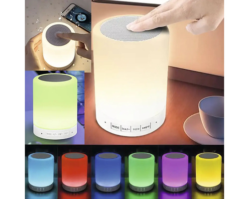 Niekoľko pohľadov na stolnú lampu s funkciou reproduktora