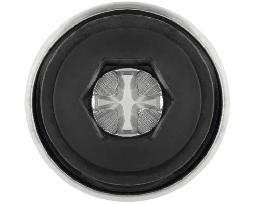 Detailný pohľad na hlavu skrutky s krížovou drážkou