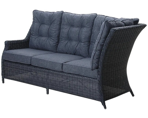 Ratanová pohovka s poduškami do záhrady