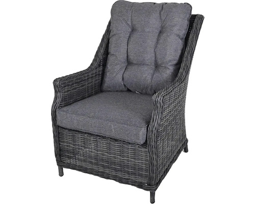 Ratanové kreslo s vankúšom na vonkajšie použitie