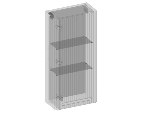 Skrinka s tromi policami na montáž na stenu
