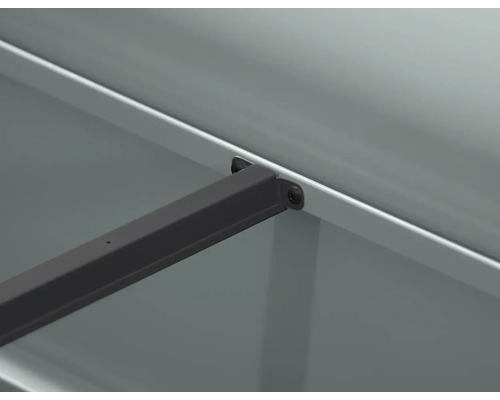 Detail oceľového rámu so skrutkovým upevnením