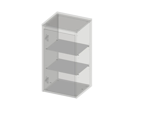 Závesná skrinka s tromi policami