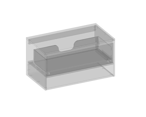 Priehľadný plastový úložný box so zásuvkou