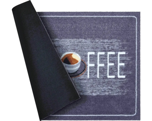 Rohožka so šálkou kávy a nápisom káva