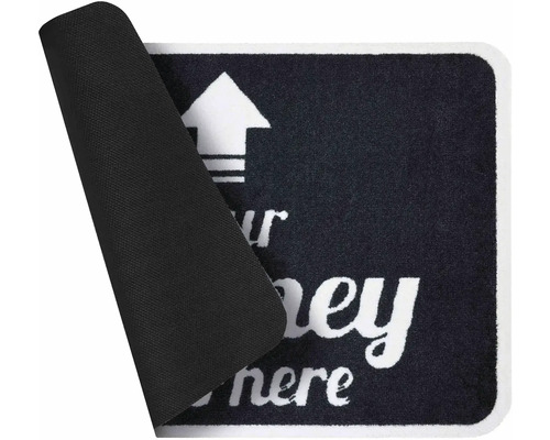 Rohožka s motívom šípky a textu