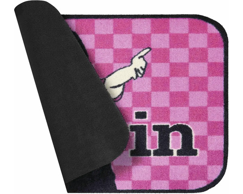 Štvorcová rohožka so šachovnicovým vzorom a motívom