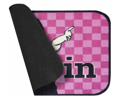 Rohožka so šachovnicovým vzorom a motívom ruky