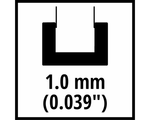 Symbol pre šírku spony 1,0 mm